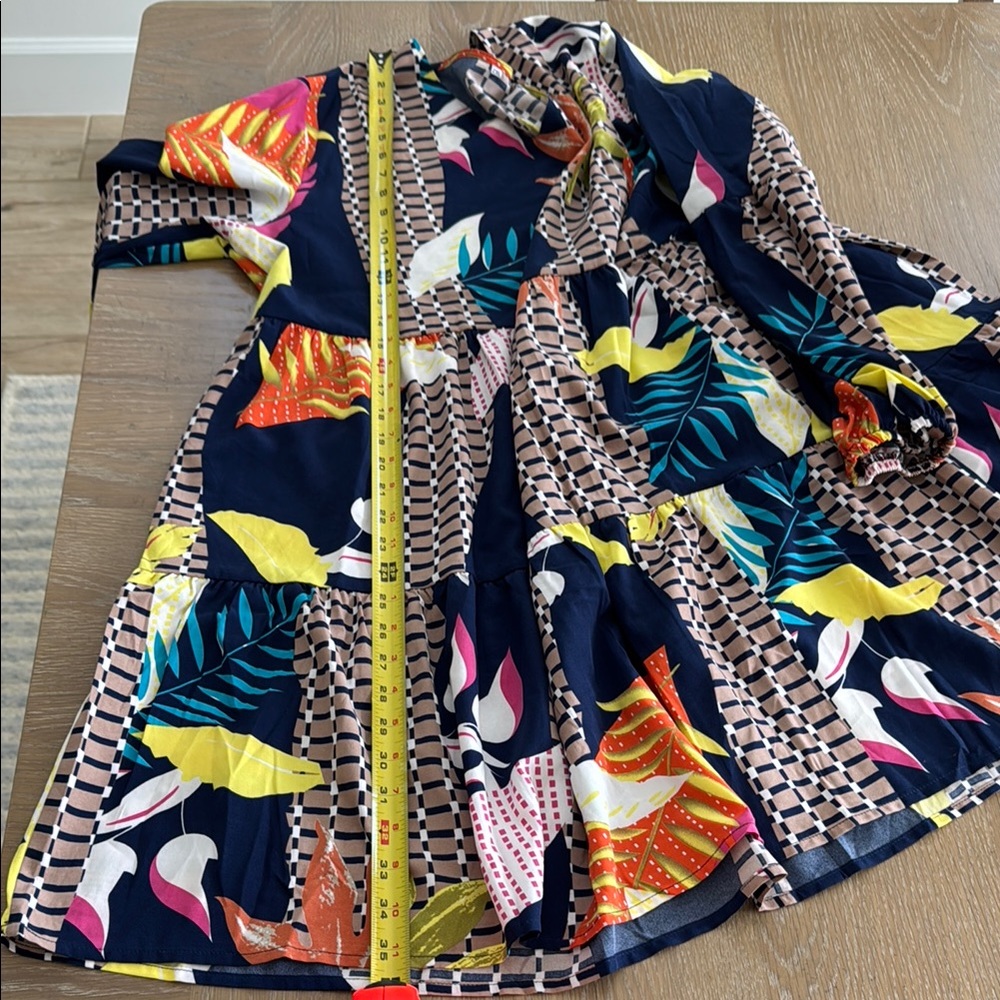 3Amoretu Women's Floral Trendy Plus Size Colorful Geometric Pattern Dresses 2XL - Picture 12 of 16